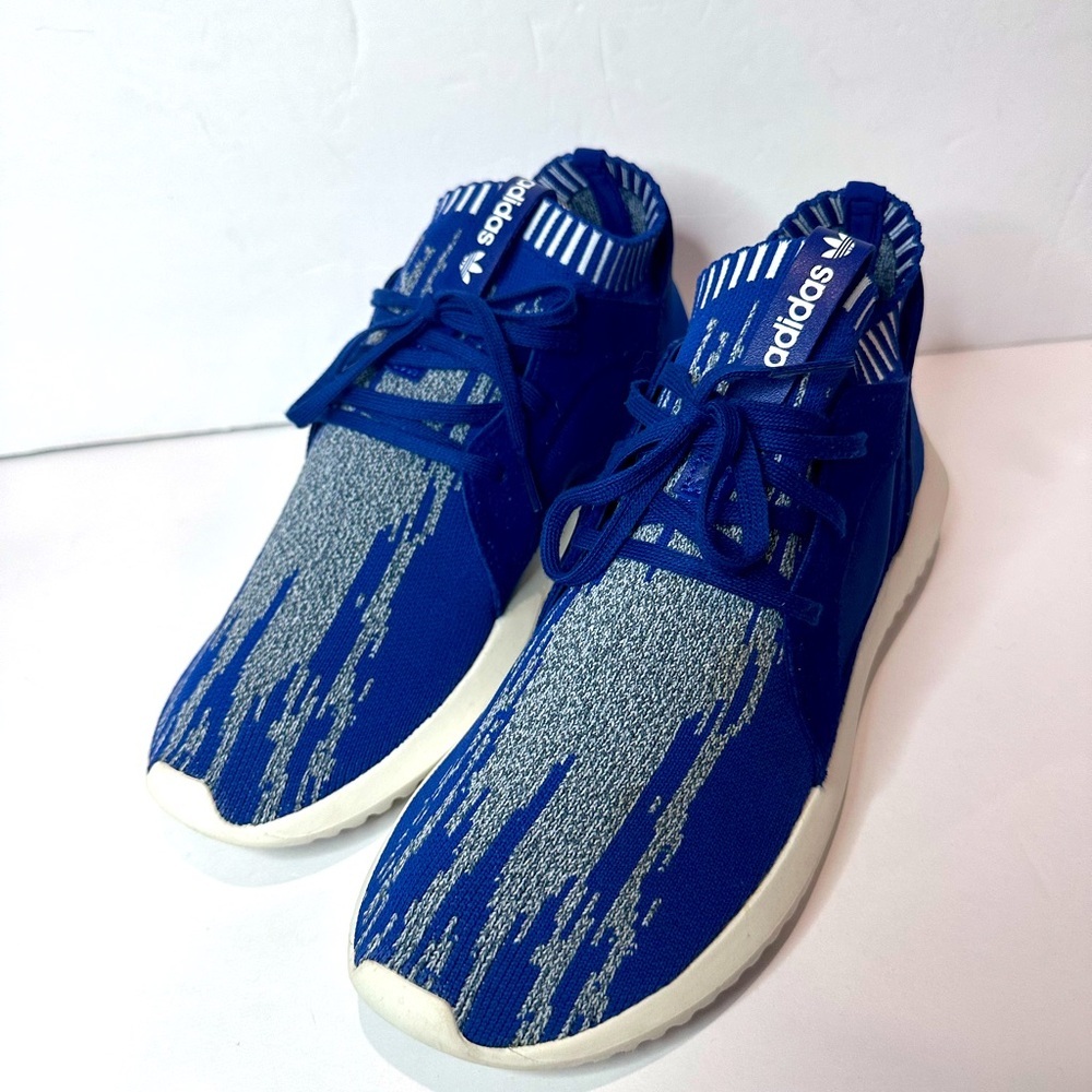 Adidas Tubular Royal Blue and Charcoal Sneakers